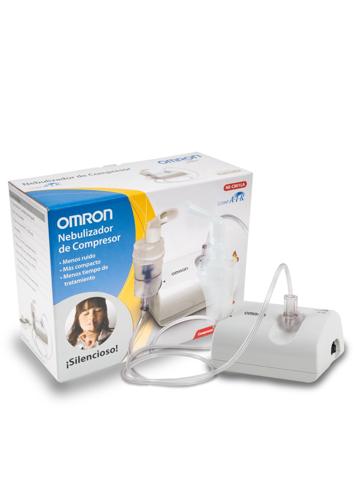 Los nebulizadores Omron tienen una Tecnología de Válvula Virtual que lo hace muy silencioso y permite reducir al máximo el desperdicio de medicamento.