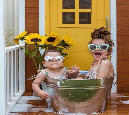 Baño en la regadera con tu bebe 