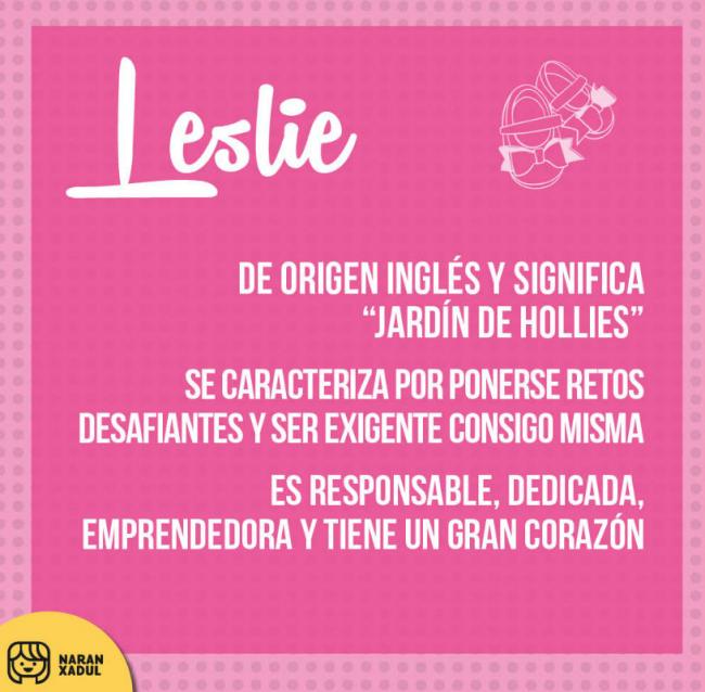 Nombre Leslie: Significado y origen del nombre Leslie ️